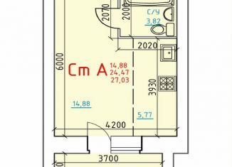Продам квартиру студию, 27 м2, рабочий посёлок Шексна, Исполкомовская улица