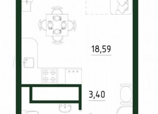 Продаю квартиру студию, 25.8 м2, Тула