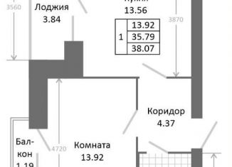 Однокомнатная квартира на продажу, 40.8 м2, Ярославль, 3-я Больничная улица