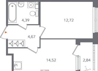 1-комнатная квартира на продажу, 37.7 м2, Санкт-Петербург, Калининский район