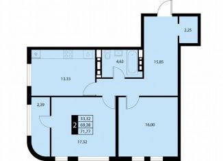 Продается 2-ком. квартира, 71.8 м2, посёлок городского типа Партенит, Санаторная улица