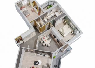 Продам 3-ком. квартиру, 104 м2, Краснодар, улица Шоссе Нефтяников, 18к4, Фестивальный микрорайон