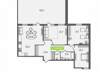 Продаю 3-комнатную квартиру, 144.6 м2, Санкт-Петербург, метро Фрунзенская, Московский проспект, 71к3