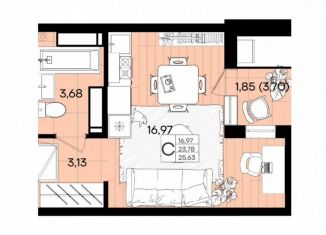 Продам квартиру студию, 25 м2, Краснодарский край
