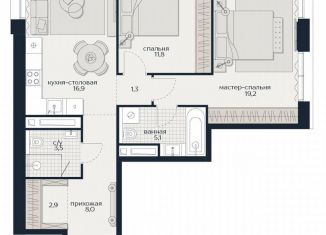 Продажа 2-комнатной квартиры, 68.7 м2, Москва, ЗАО, Гродненская улица, 18