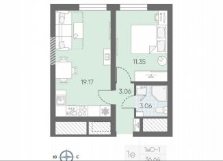 Продаю 1-ком. квартиру, 35.7 м2, Санкт-Петербург, Красносельский район