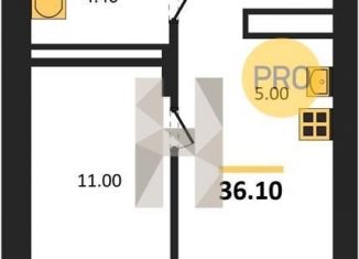Продаю 1-комнатную квартиру, 36.1 м2, Новосибирск, Калининский район