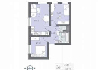 Продается двухкомнатная квартира, 47.2 м2, Санкт-Петербург, Красносельский район