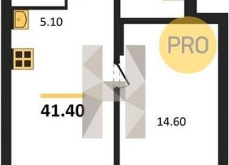 Продается 1-комнатная квартира, 42.7 м2, Новосибирск, Калининский район