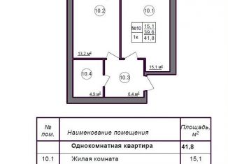 Продается 1-ком. квартира, 41.8 м2, Дубовское сельское поселение
