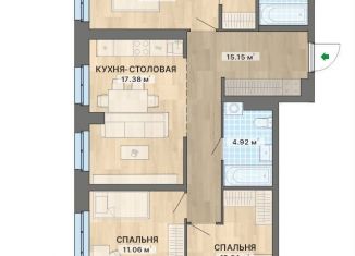 Продаю трехкомнатную квартиру, 85.2 м2, Екатеринбург