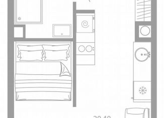 Продам квартиру студию, 27.3 м2, Астрахань, улица Николая Островского, 148/1
