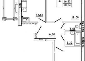 Продам 2-ком. квартиру, 70 м2, деревня Алтуховка, Олимпийская улица, 2
