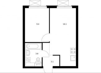 Продается 1-комнатная квартира, 32.4 м2, Котельники