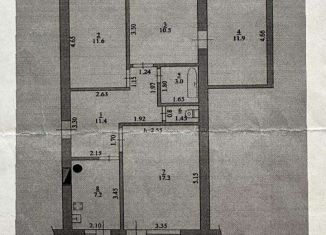 Продается 4-комнатная квартира, 80.4 м2, село Тербуны, улица Строителей, 18