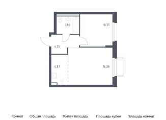 Продается 1-комнатная квартира, 40 м2, Москва, жилой комплекс Квартал Марьино, к1