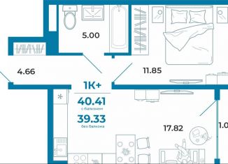 Продажа 1-ком. квартиры, 39.3 м2, Тюмень, ЖК Краснолесье, Селекционная улица, 8