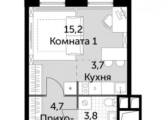 Квартира на продажу студия, 27.4 м2, Москва, жилой комплекс Движение Тушино, к1-2, ЖК Движение Тушино