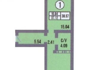 Продаю однокомнатную квартиру, 38.6 м2, Оренбург, улица Терешковой, 134А, ЖК Дом по Улице Терешковой 134А