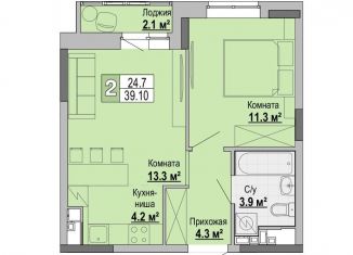 Продается 2-комнатная квартира, 39.1 м2, Ижевск
