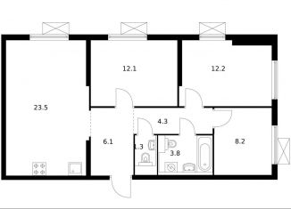 Продам трехкомнатную квартиру, 71.5 м2, Москва, жилой комплекс Люблинский Парк, 14.5, станция Перерва