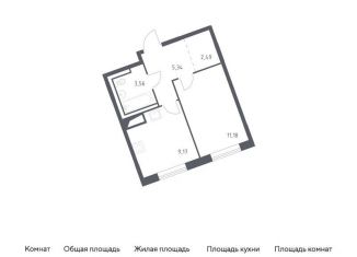 1-комнатная квартира на продажу, 31.7 м2, деревня Лаголово