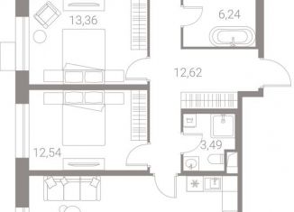 3-комнатная квартира на продажу, 105 м2, Москва, район Москворечье-Сабурово