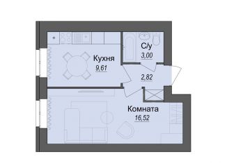 Продажа 1-ком. квартиры, 32 м2, Волгоград, Тракторозаводский район