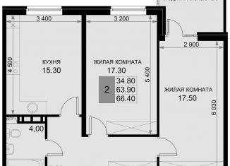 Продаю 3-комнатную квартиру, 66.4 м2, поселок Южный, Екатерининская улица, 3к2