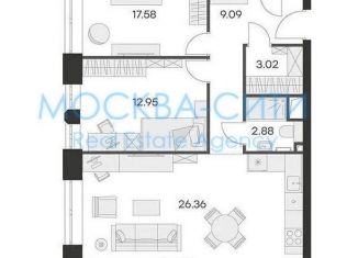 Продается 2-ком. квартира, 77.5 м2, Москва, 1-я улица Ямского Поля, 28с3, САО