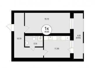 Продается однокомнатная квартира, 49.9 м2, Самара