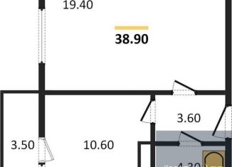 Продается однокомнатная квартира, 38.9 м2, хутор Ветряк, Выборская улица, 14