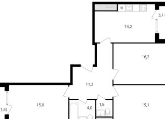 Продажа 3-комнатной квартиры, 80.4 м2, Москва, жилой комплекс Михалковский, к1, ЖК Михалковский