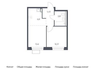 Продажа 1-ком. квартиры, 34.6 м2, Московская область