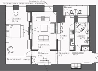 Продаю 2-ком. квартиру, 77.4 м2, Москва, Пятницкая улица, 59/19с5, Пятницкая улица