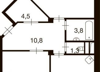 Продажа двухкомнатной квартиры, 72 м2, деревня Ивановское, улица Семёна Гордого, 12