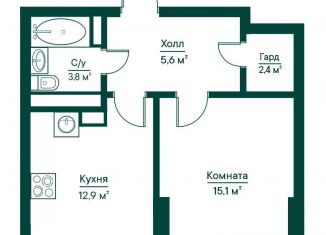 Продам 1-комнатную квартиру, 39.9 м2, Самарская область