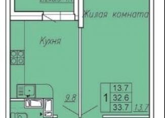 Продается 1-комнатная квартира, 33.7 м2, Ростов-на-Дону, улица Нансена, 83к1, ЖК Скай Парк