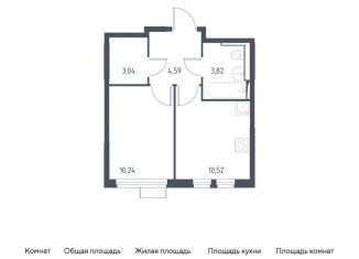 Продается однокомнатная квартира, 32.2 м2, село Остафьево, жилой комплекс Остафьево, к16