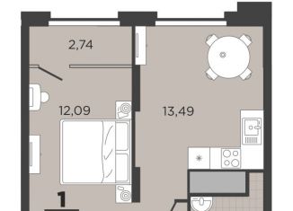 Продается 1-комнатная квартира, 36.3 м2, Рязанская область