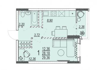 Продается 1-комнатная квартира, 29.4 м2, Волгоградская область