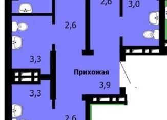 Продажа 3-комнатной квартиры, 78 м2, Красноярск, Ленинский район, проспект Машиностроителей, 35