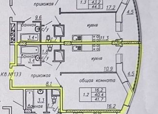 Продается 1-ком. квартира, 41.5 м2, Чебоксары, улица Богдана Хмельницкого, поз7, Ленинский район