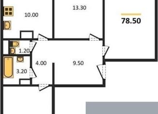 Продаю 3-комнатную квартиру, 78.5 м2, Воронеж, ЖК Лазурный, улица Маршала Одинцова, 25Б/33