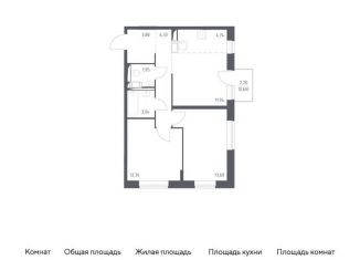 2-комнатная квартира на продажу, 59 м2, деревня Мисайлово, микрорайон Пригород Лесное, к12.1