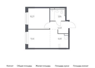 Продается 2-комнатная квартира, 34.6 м2, Московская область, жилой комплекс Новое Видное, 16.1