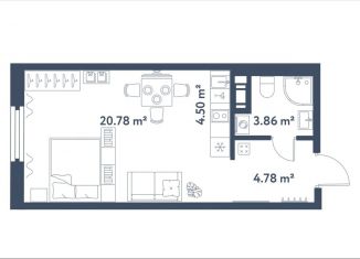 Продам квартиру студию, 33.9 м2, Санкт-Петербург, метро Московские ворота