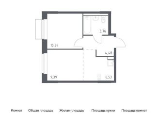 Продам однокомнатную квартиру, 34.5 м2, Москва, жилой комплекс Квартал Марьино, к2