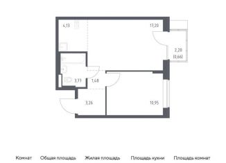 Продажа однокомнатной квартиры, 41.5 м2, поселение Рязановское, жилой комплекс Подольские Кварталы, к1