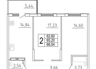 Продается 2-комнатная квартира, 68.1 м2, Самара, улица Дыбенко, 5, метро Гагаринская